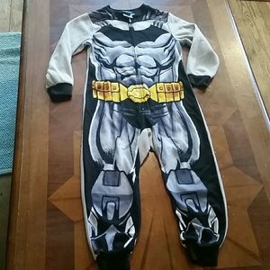 Batman One pc zip up Pajamas